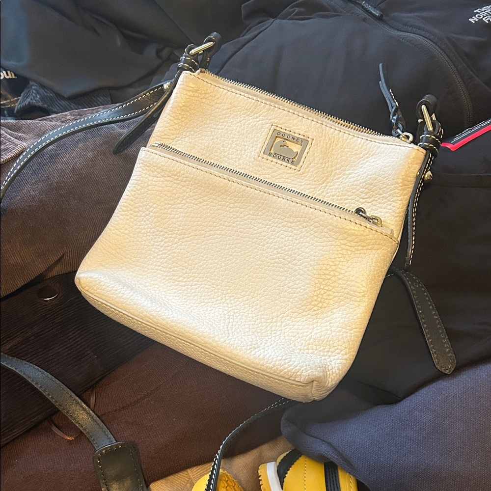 Dooney & Bourke White Pebbled leather crossbody